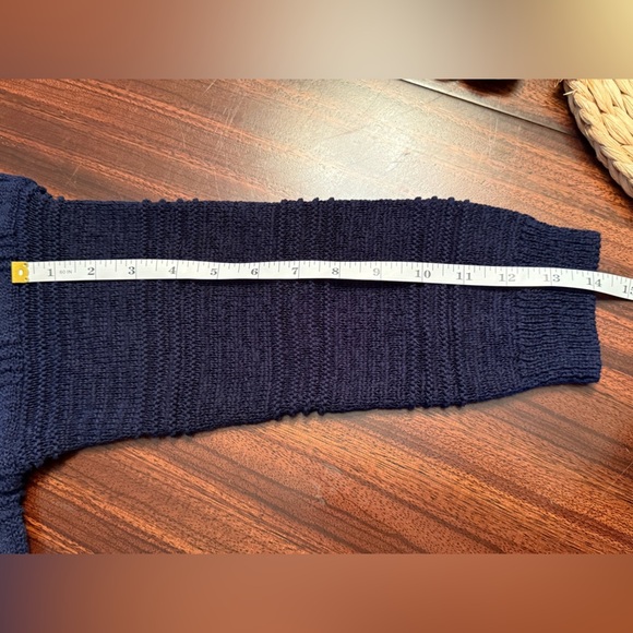 American Living Navy Crochet Cotton Blend Tunic Top Crew Neck 3/4 Sleeve XL New - Picture 10 of 10